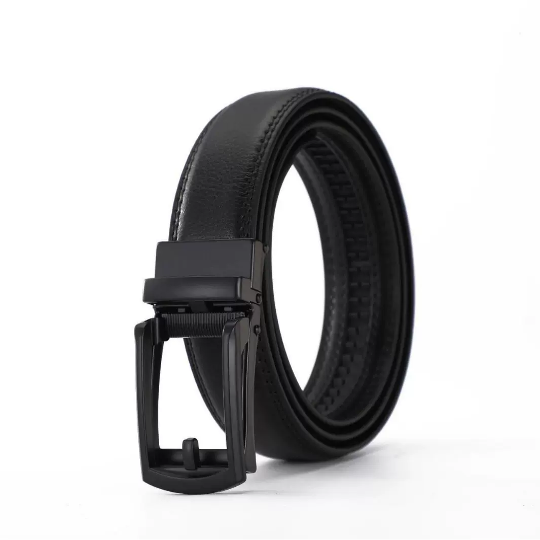 新款外贸热销男士真皮带二层牛皮商务假针扣时尚高档腰带厂家直销