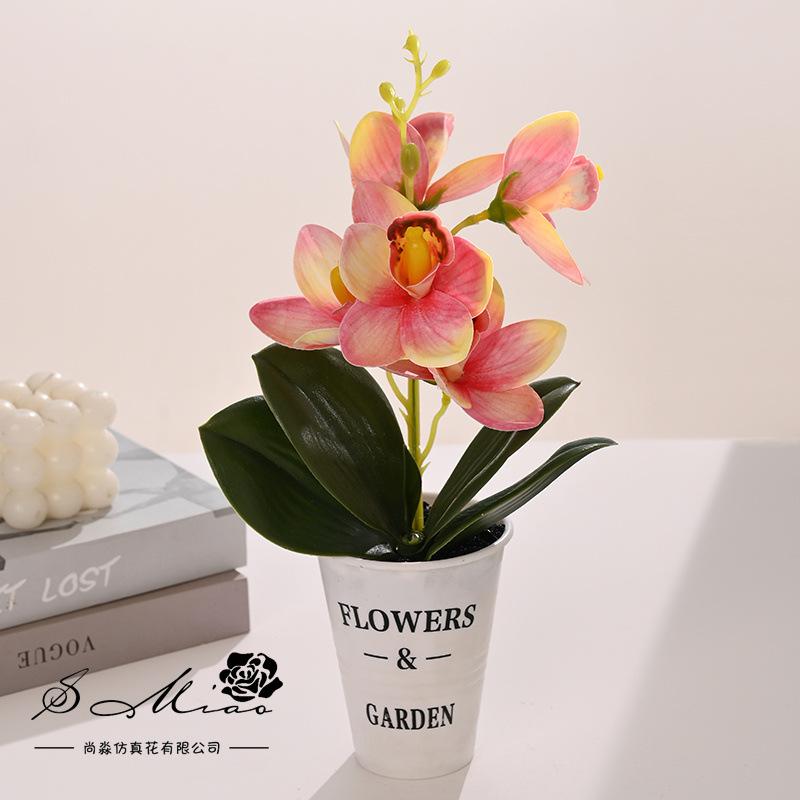 Flores falsas impresión 3D película Huilan bonsai simulación flor de moda creativa decoración planta artificial simulación maceta