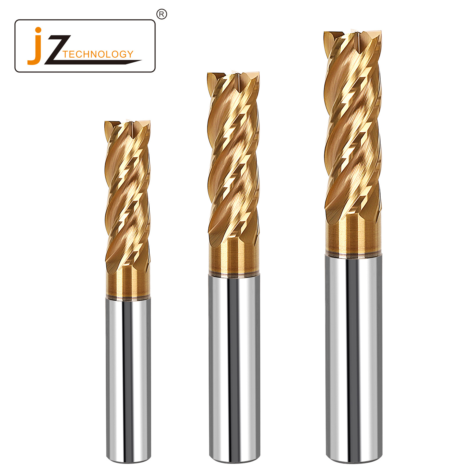 4刃通用模具钢平底铣刀加硬钨钢刀干切削软硬通吃多功能切削刀具