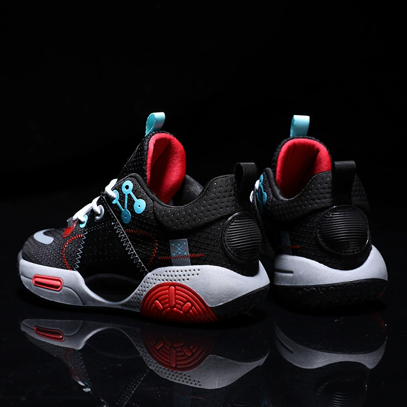 Детские баскетбольные кроссовки, детская обувь из грязеотталкивающей сетки, повседневная универсальная спортивная обувь для больших детей в корейском стиле, износостойкая нескользящая обувь