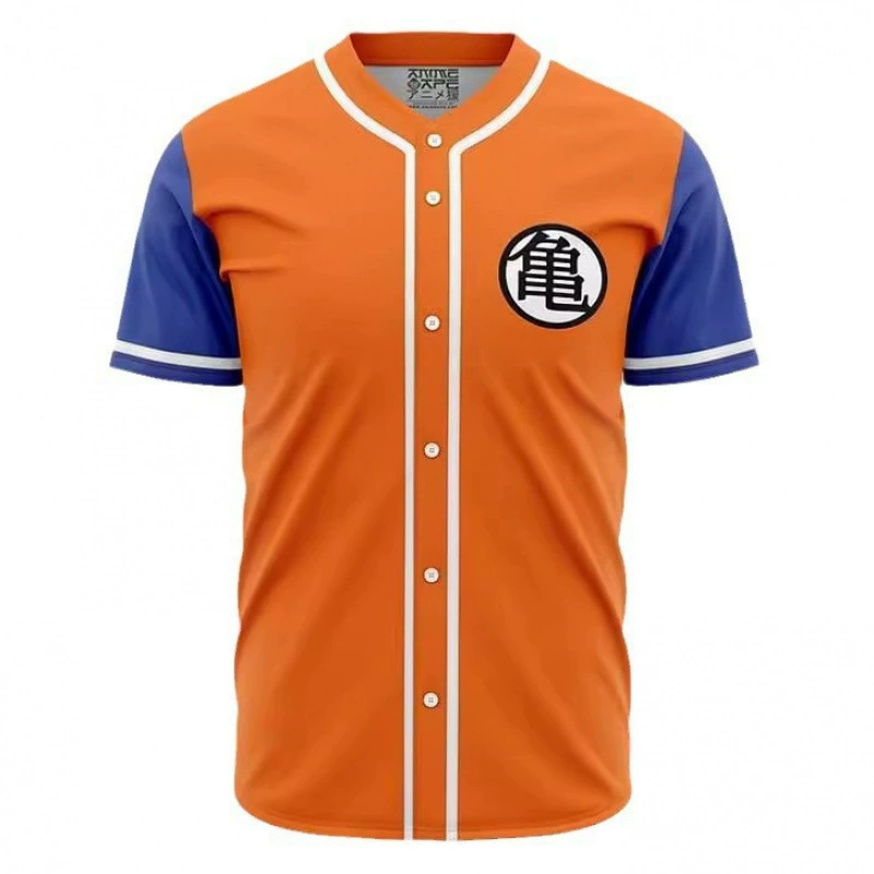 2024 новые европейские и американские мужчины внешней торговли 3 печатные летние пуговицы бейсбольный костюм с короткими рукавами футболка мужской летом