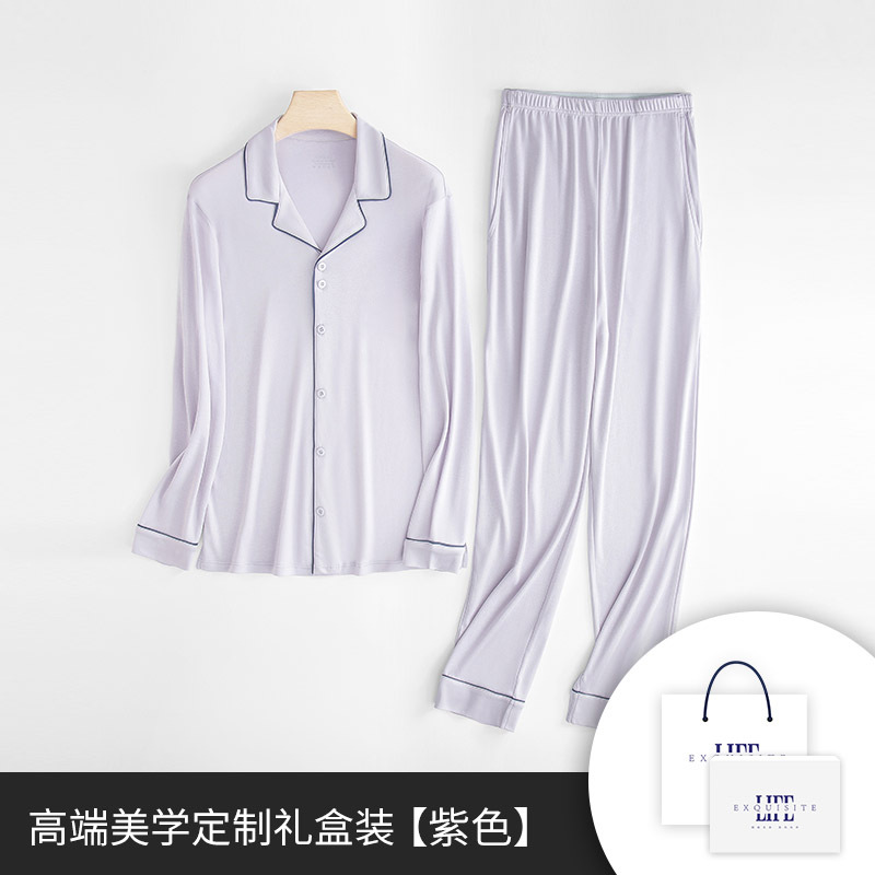 Nuevo agua suave seda seda de algodón damas pijamas de mujer conjunto delgado pantalones de manga larga ropa de hogar al por mayor spot