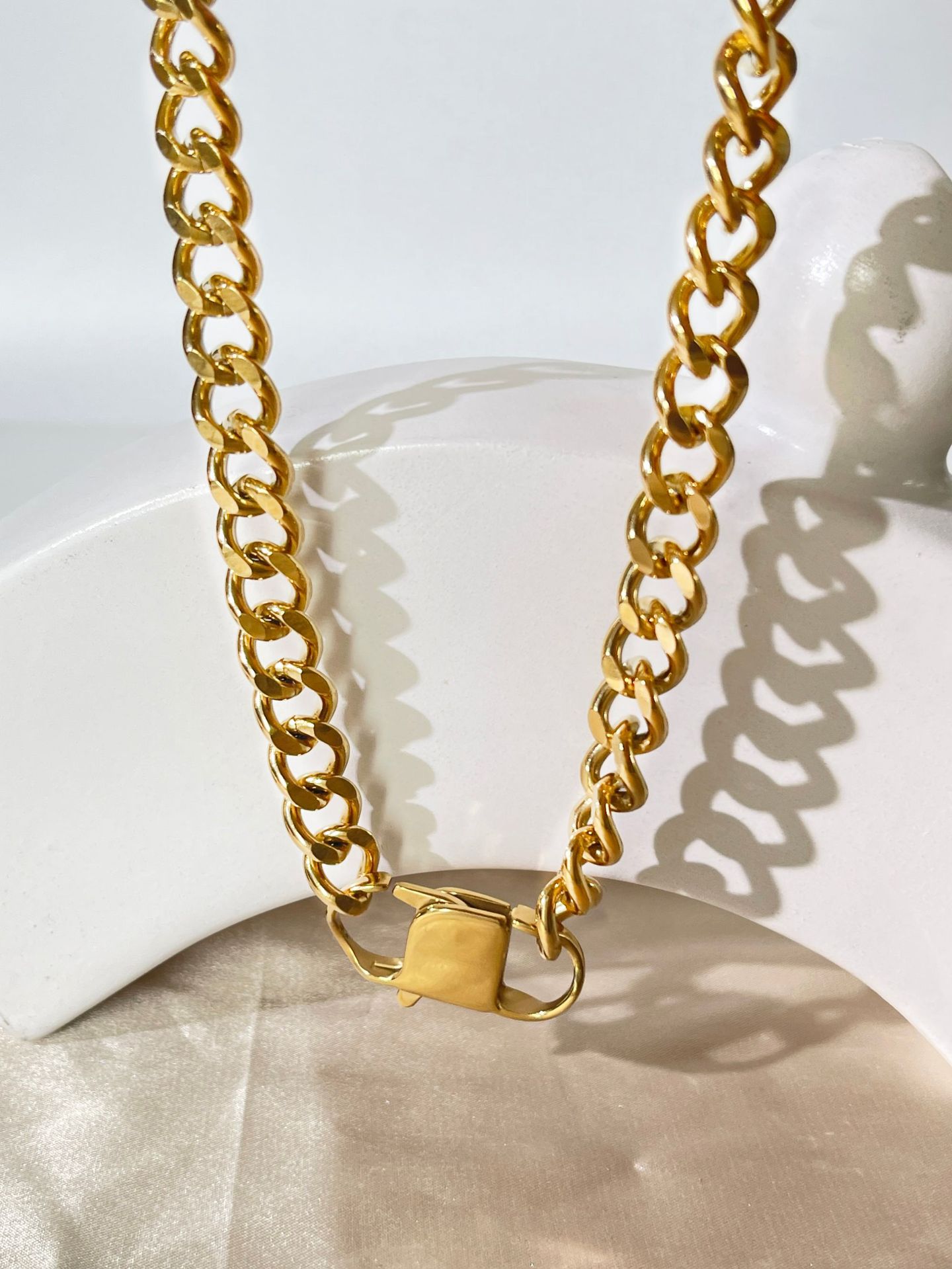 1 Piece, Inlay Quantity PVD Coated Real Gold Plated Geometric 304 Stainless Steel Pearl Exaggerated Waterproof Non Tarnish Choker