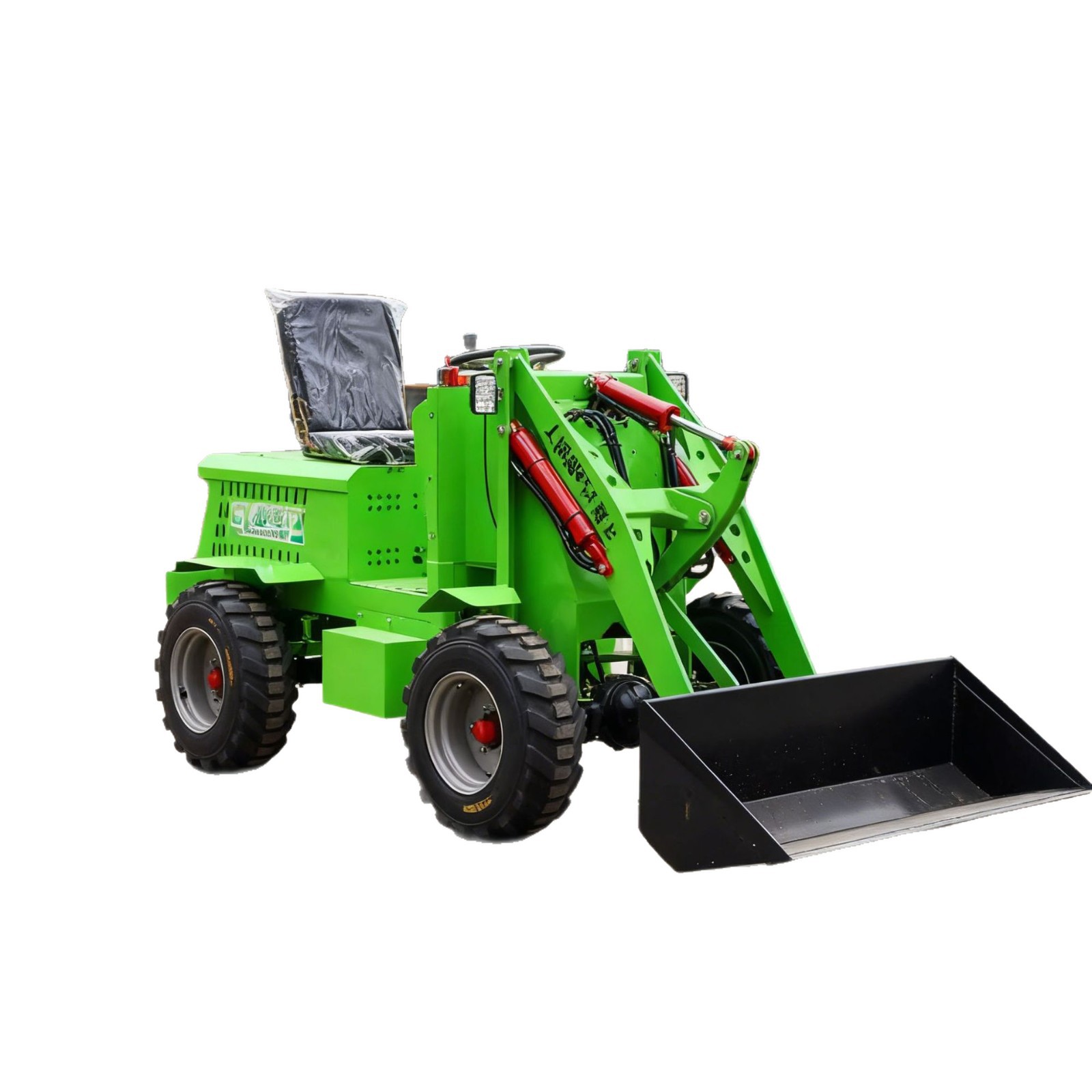 camión de limpieza de estiércol doméstico agrícola para carretilla elevadora eléctrica de cuatro tracciones diesel cargador de construcción de planta de cría