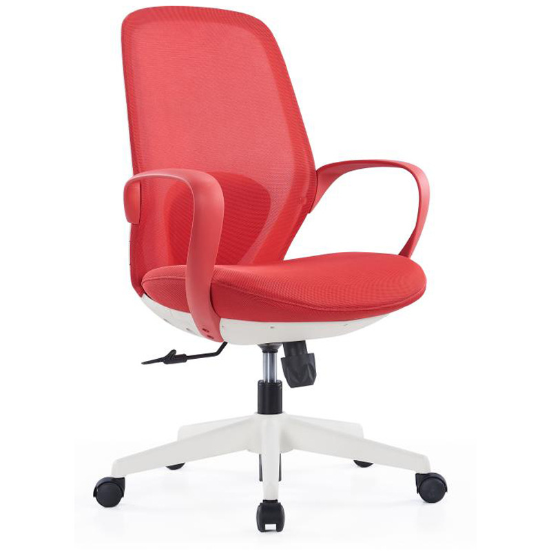 红色灰色蓝色紫色网布办公职员升降转椅家用书房电脑椅时尚员工椅