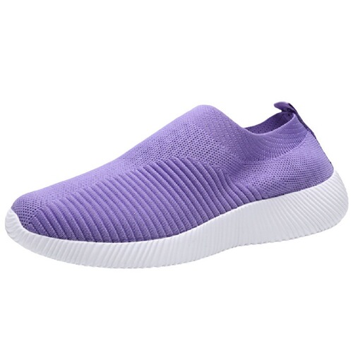 2024 New Fashion Knit Mesh Breathable Running Shoes, Comfortable and Versatile, Large Size Casual Sports Shoes
