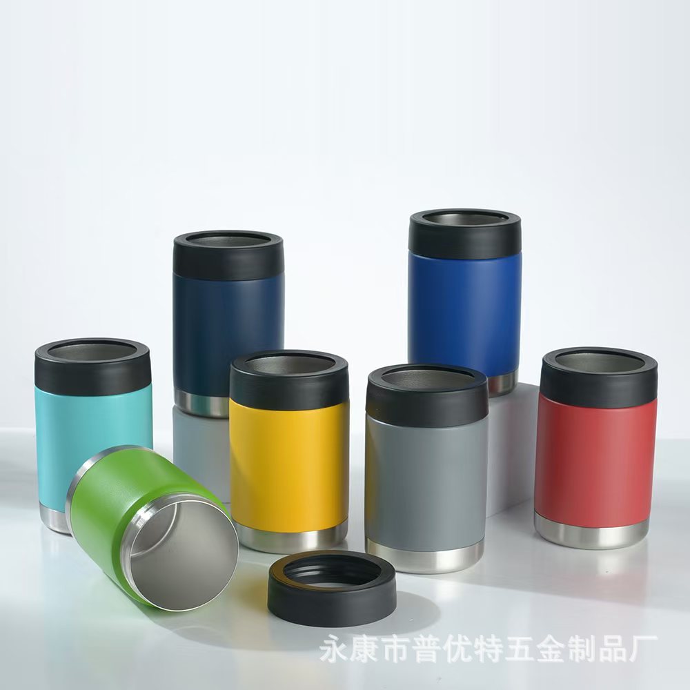 热升华12oz可乐罐14oz保冷罐汽车杯跨境双层不锈钢保温保冷啤酒罐