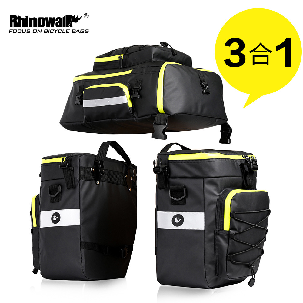 Rhinowalk Rhino Walk Bicycle Bag 3-in-1 Multifunctional Rear Rack Pannier Waterproof Bag Cross-Border
