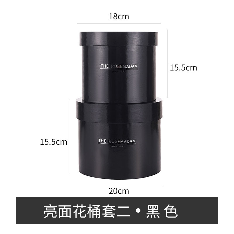 Cubo clásico de tres abrazos cubo redondo embalaje cubo arreglo de flores cubo floral DIY espejo de plata caja de flores