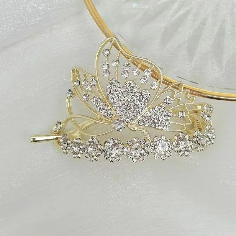 Women's Lady Flower Alloy Plating Inlay Zircon Hair Clip display picture 8