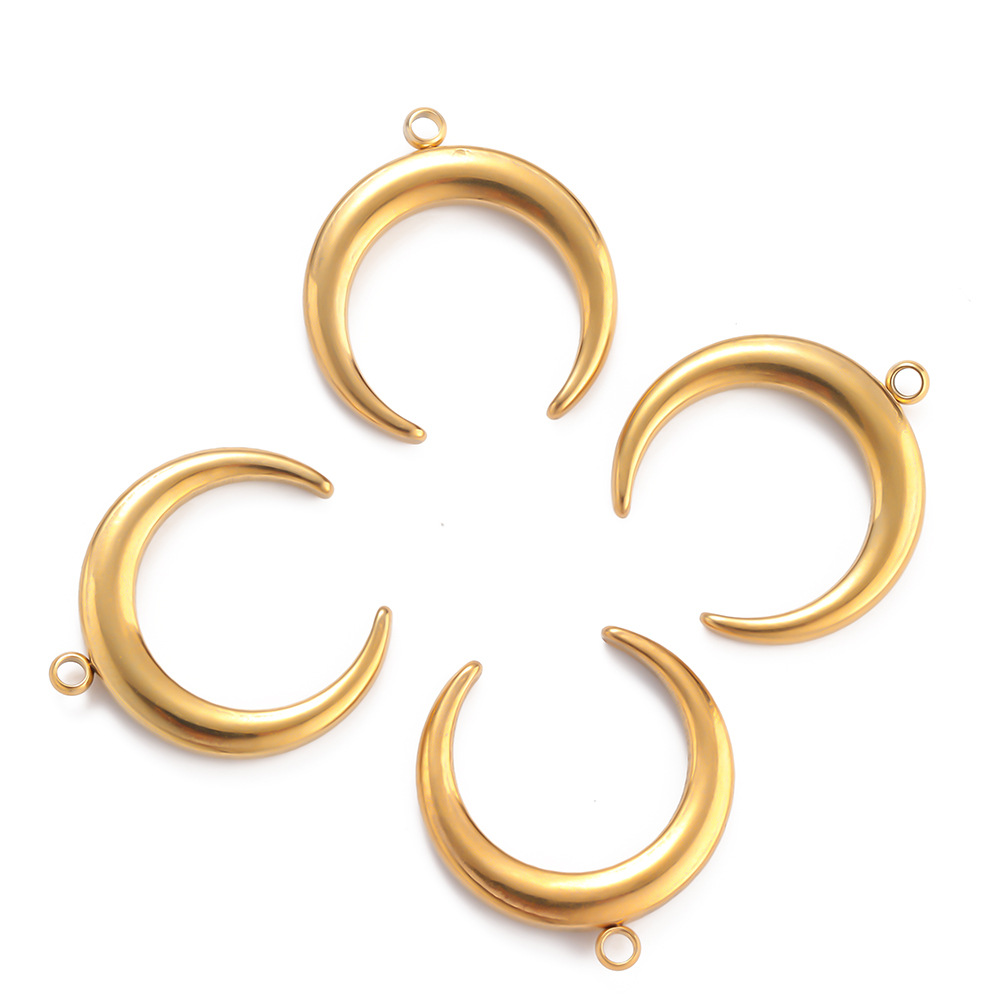 Golden geometric fresh cute pendant stainless steel