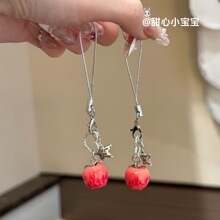 一颗小平果创意仿真苹果手机链背包书包挂件包包钥匙扣挂饰礼物女