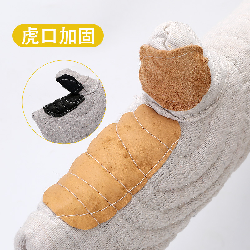 HEEPON 단열 방지 스케일 장갑 오븐 고온 두꺼운 주방 베이킹 손 답답한 캔버스 산업용 보호 장갑