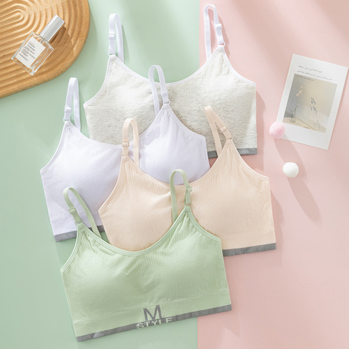 Traceless Bralette for Women, Small Cup, Clustered, Wireless, Girlish Style, Summer Thin Model, Covering Bra, Anti-Slip Bra