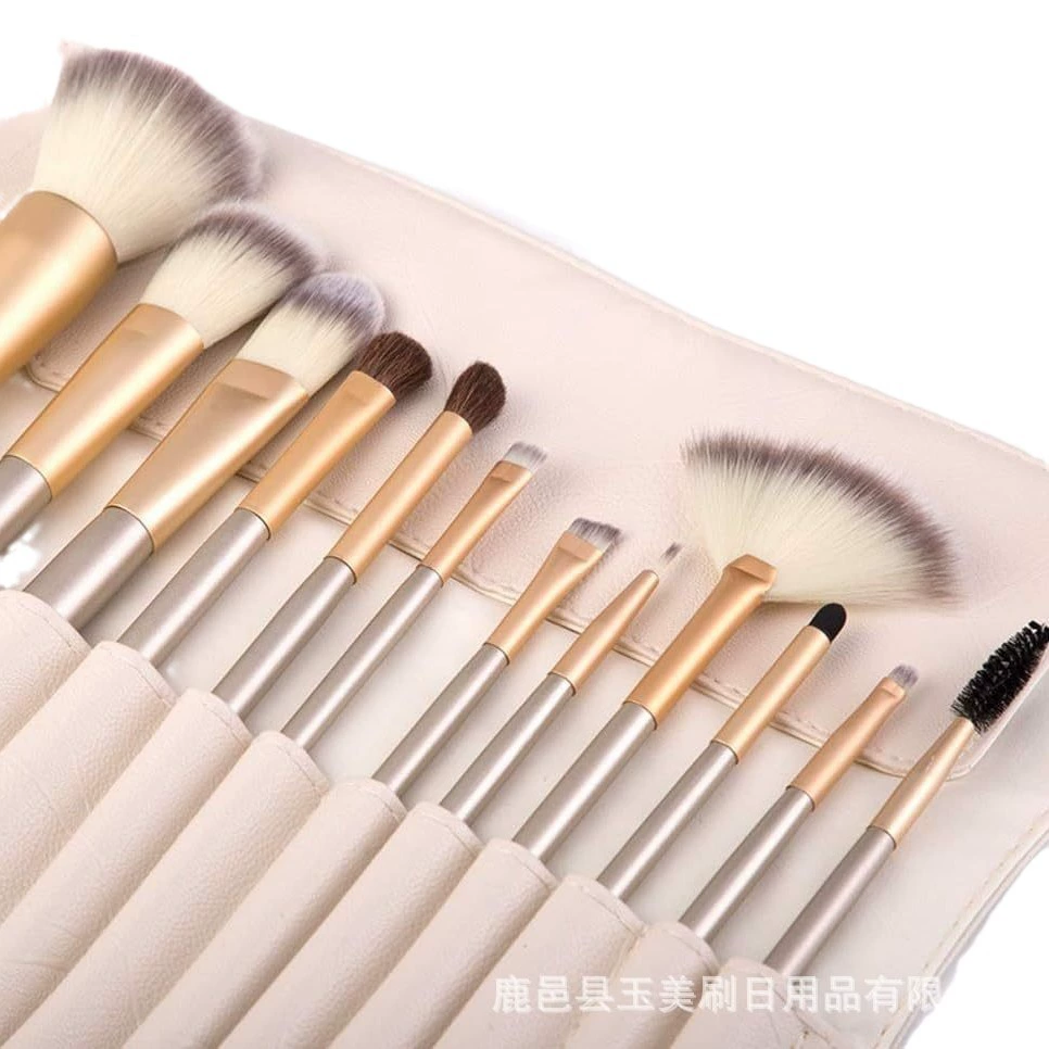 Beiyali кросс-бордер горячий продажа 12 бежевых кистей для макияжа, кисть дляFoundation, кисти для макияжа, производителей кистей поставщиков