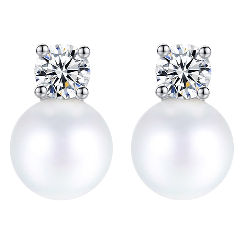 Korean style light luxury zircon Pearl earless ear clip female niche design exquisite fashion earrings elegant all-match earrings
