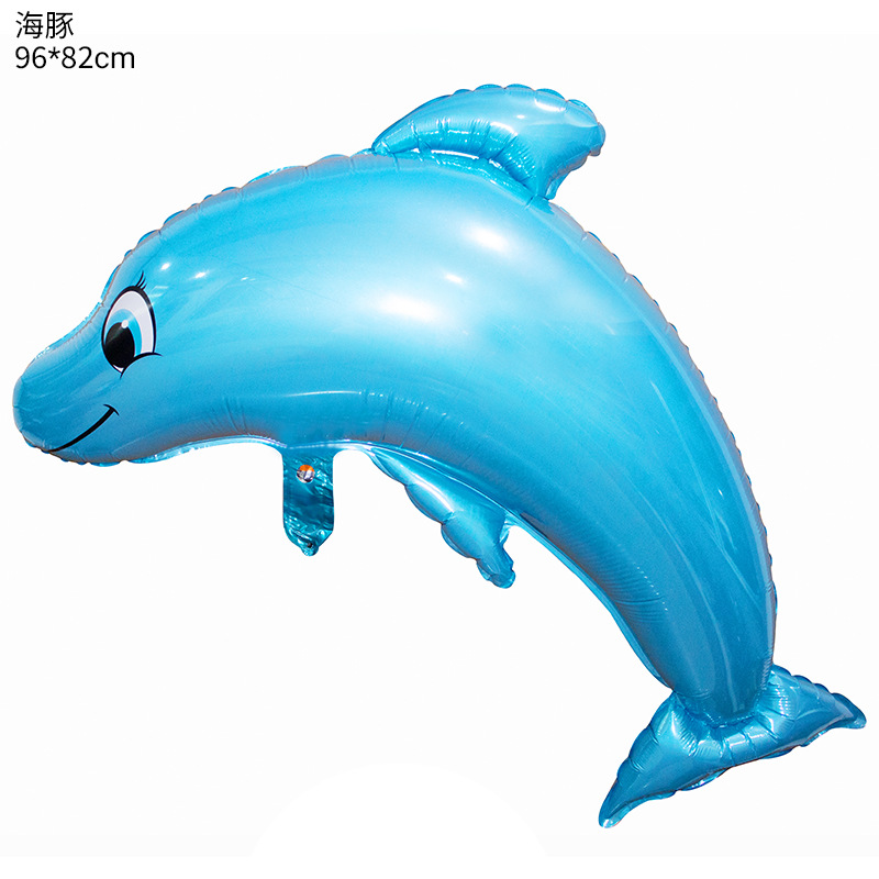 Nuevo globo de animales marinos globo de tiburón decoración de fiesta langosta delfín medusa mundo submarino globo de película de aluminio