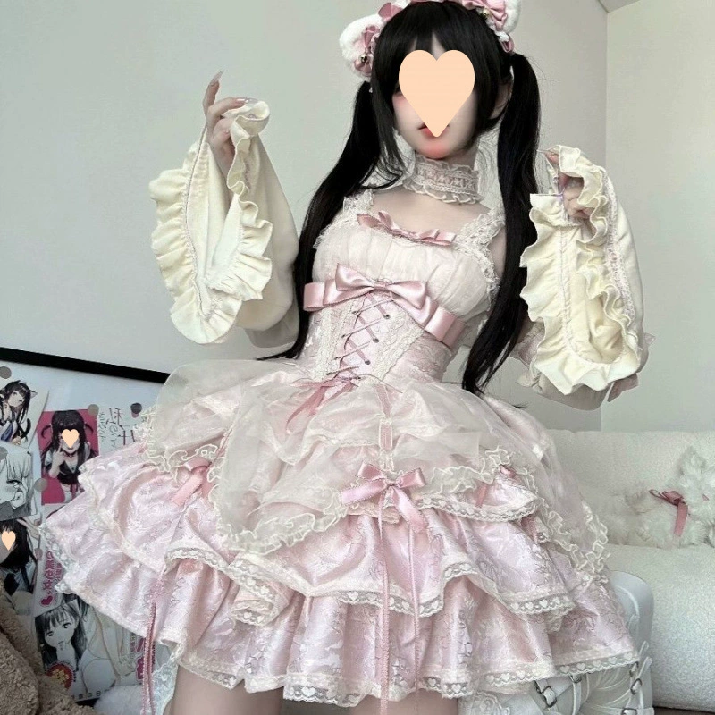 Rose Spot Butler JSK субкультура сладкое пряное чистое желание нежное балетное платье Лолиты
