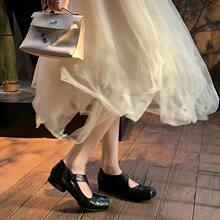 马皮平底玛丽珍鞋女真皮单鞋惠东县平山惠友鞋店芭蕾鞋方头小皮鞋