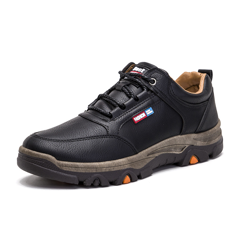 Zapatillas deportivas casuales de cuero para hombre, ligeras, para senderismo al aire libre, calzado de cuero para hombre, calzado de senderismo para comercio exterior.