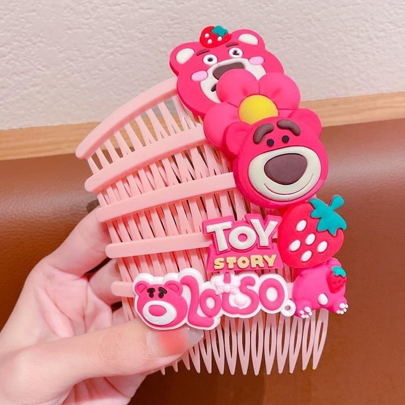 Artefacto de pelo roto peine de niños femeninos dibujos animados lindo horquilla tocado niña flequillo acabado de pelo roto peine pinza de pelo