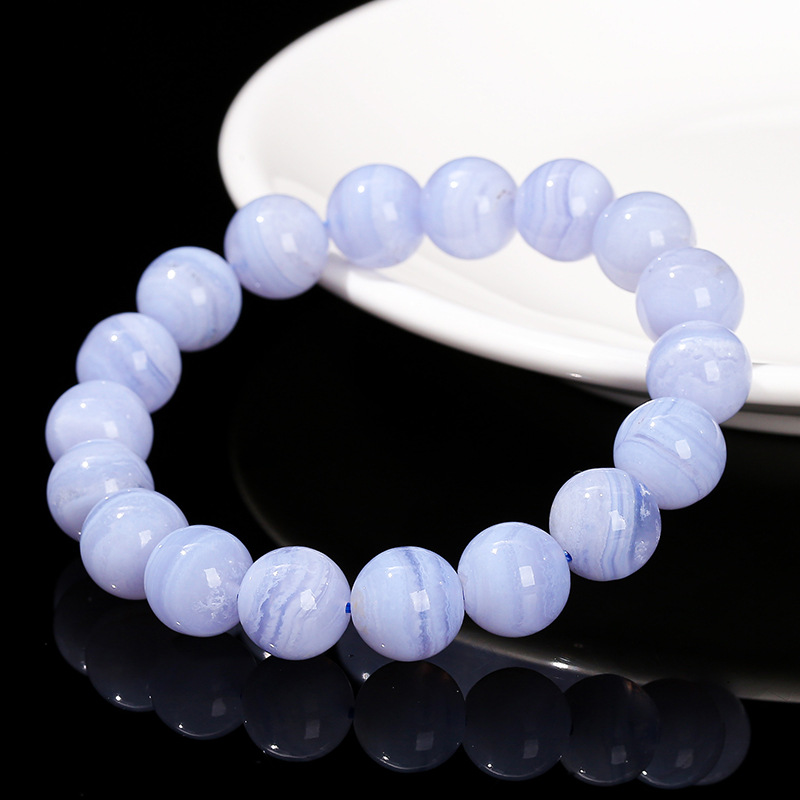 jingzhou jewelry 7a natural purple agate bracelet fashion high sense men‘s and women‘s round beads gift bracelet wholesale