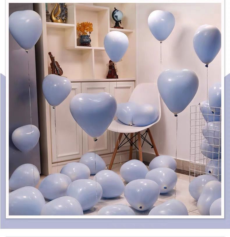 12-inch single-layer macaron heart-shaped wholesale wedding party engagement birthday scene decoration love heart balloons