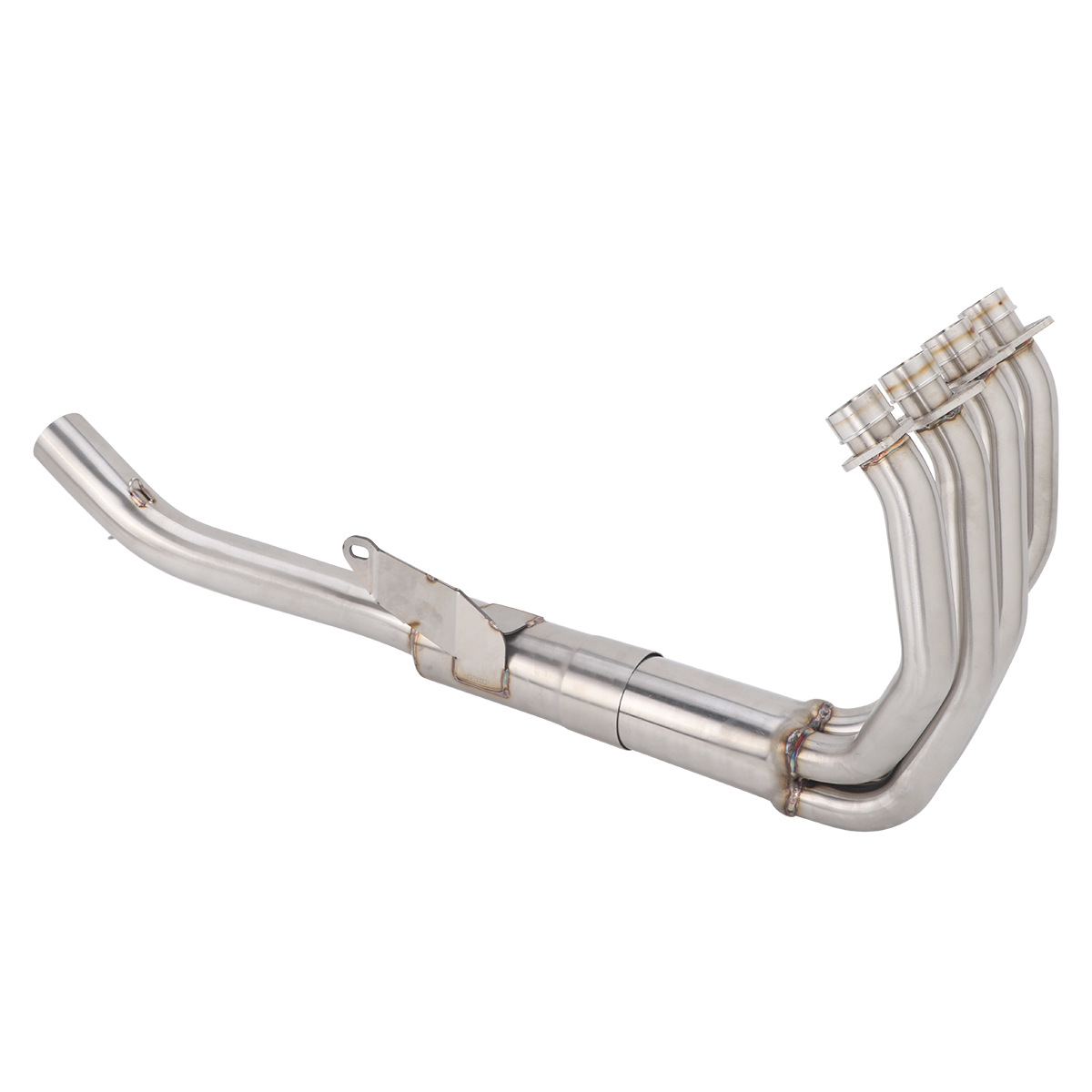 Suitable for modification of the CFMOTO 500SR motorcycle exhaust pipe, CFMOTO 500SR front section stainless steel side exhaust modification