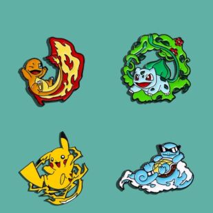 Pikachu Brooch Cute Japanese Animation Cartoon Metal Badge Pokemeng Brooch Badge Pencil Bag Bag Accessories