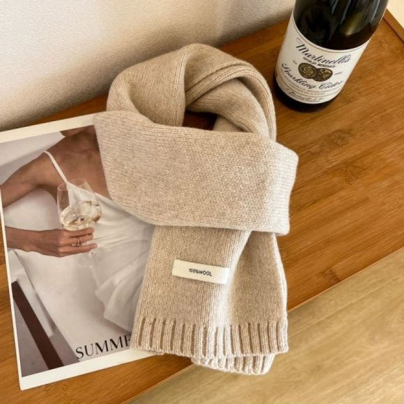 Winter keep warm knitted universal scarf, Korean style