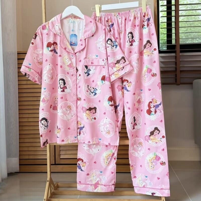 東南アジアタイ半袖カーディガンパジャマレディーススーツ漫画かわいいホーム服ツーピーススーツ卸売|undefined