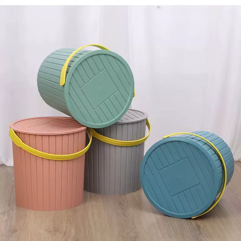 手提收纳桶 塑料提水桶钓鱼桶多功能储物桶沙滩桶印logo 钓鱼桶