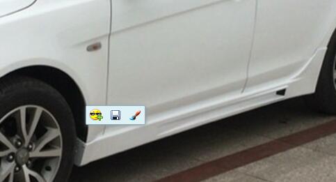 Suitable for Mitsubishi Lancer Gtr Integrated Side Skirt Modification Parts, Side Skirt Trim, Large and Small Surround V-Style Side Skirts, Original Factory Style Body