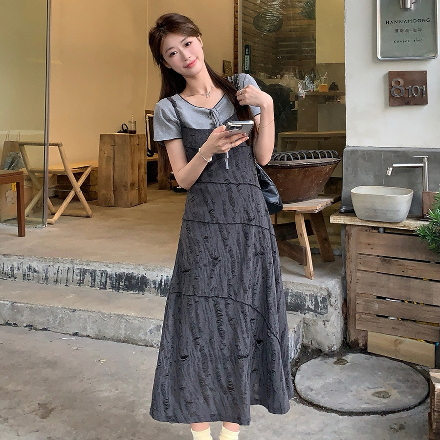  夏  L-4XL 大きいサイズ Tシャツ ワンピース