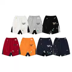 Cross-border GALLERY DEPT Splatter Graffiti Letter Print Shorts Unisex Loose Athletic Casual Five-Point Pants