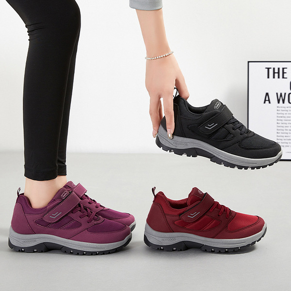 Walking shoes with velcro