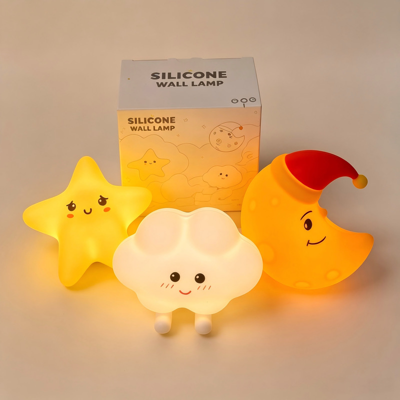 Cute Star Silicone Tap Light Mini Night Light Bedroom Sleep Atmosphere Light Bedside Lamp Cute Star Silicone Tap Light Mini Night Light Bedroom Sleep Atmosphere Light Bedside Lamp