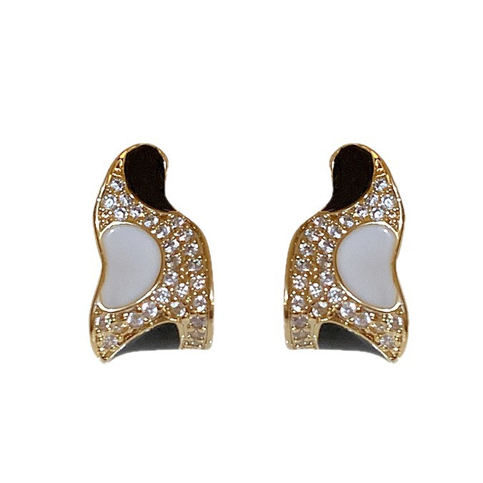 Pendientes H con aguja de plata y diamantes, conjunto de pendientes, aretes pequeños y exquisitos, pendientes de temperamento personalizado, juego de 6 piezas para mujer