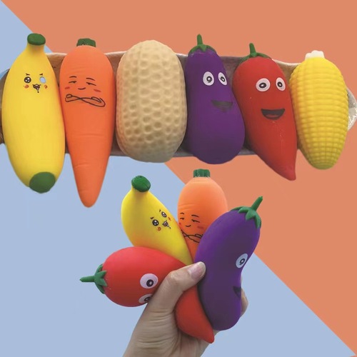 The new pinch music simulates vegetables and fruits, corn, peanuts, carrots, eggplants, bananas, peppers, decompression