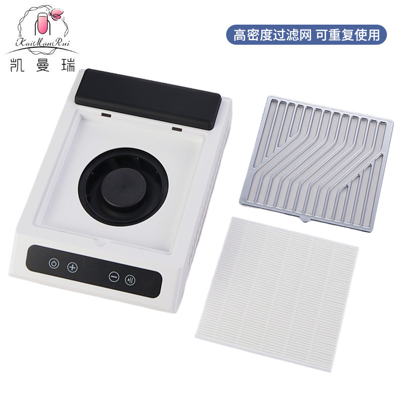 Aspirador de uñas de succión grande transfronterizo 80W aspirador de escritorio de uñas de almacenamiento de energía de carga inalámbrica japonesa de alta potencia