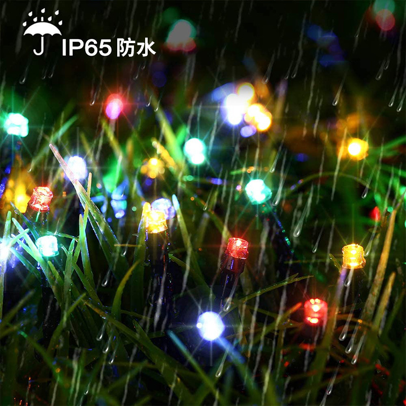 Iluminación al aire libre LED lámpara solar 8 funciones lámpara de decoración festiva lámpara de jardín lámpara de color lámpara de jardín lámpara de cadena de control remoto