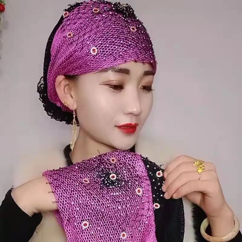 Hat with Lace Headscarf for Women, Summer Thin Headband, Women's Hat to Cover Gray Hair, Elderly Hat, Breathable, Sun Protection, Sunshade