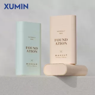 XUMIN定制化妆品防晒霜棒20g包材椭圆粉底膏棒旋转PP环保固体遮瑕