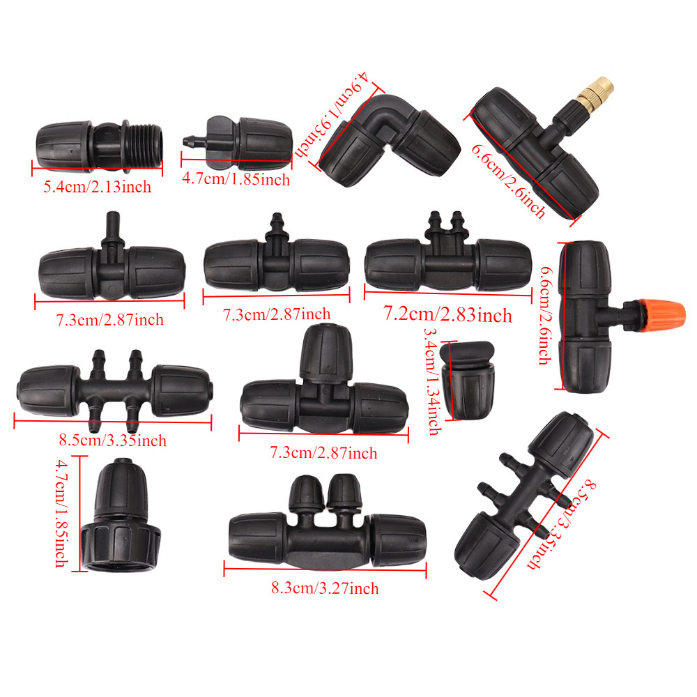 812 serie de accesorios de junta de bloqueo capilar junta de riego por goteo de jardín junta de riego automática de riego