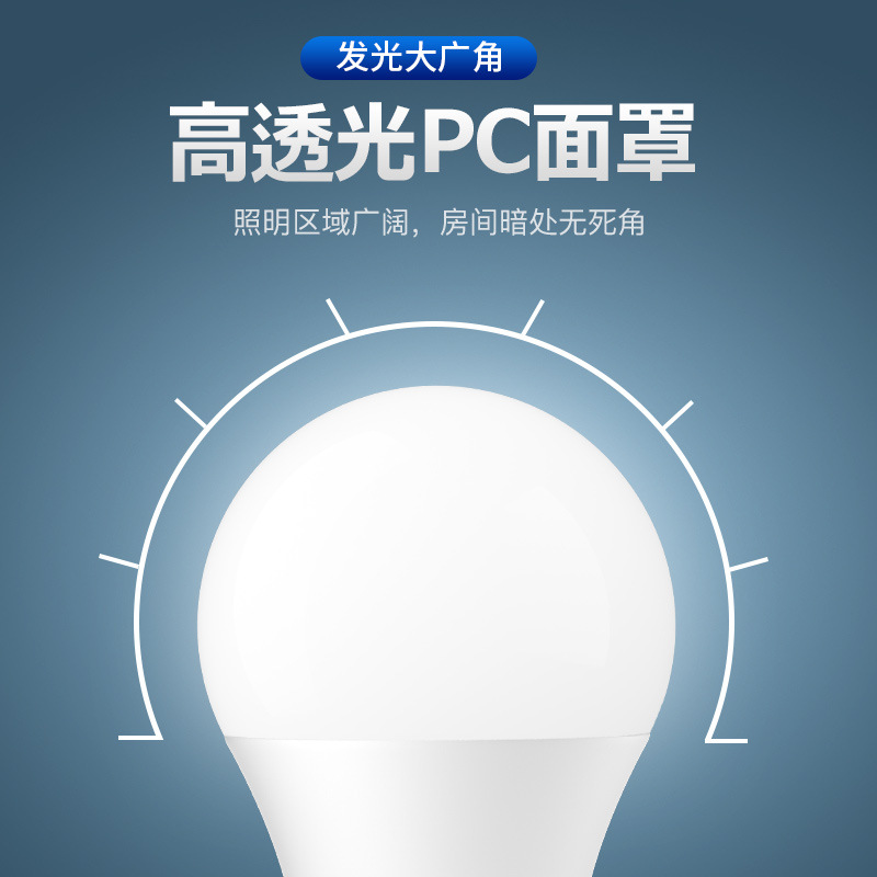 lámpara de bolsillo de plástico LED fábrica de lámpara de lámpara de cocina doméstica super brillante al por mayor lámpara de sala de estar LED e27 lámpara de ahorro de energía