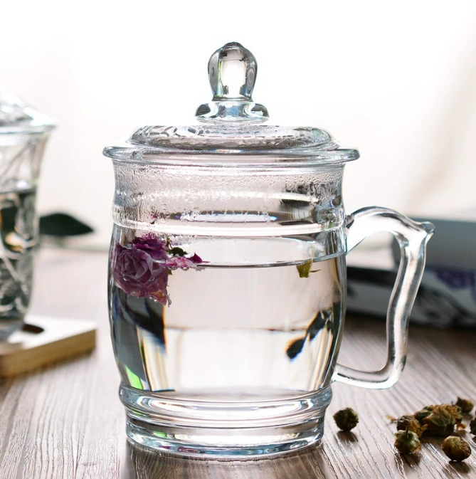 BLinkMax/Lizun жаростойкое стекло офисное утолщение с крышкой чашка для воды 360 мл стакан для чая с голым телом LZ0805