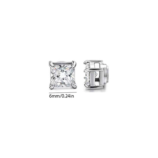 Steel, square, 6mm, 1 pair