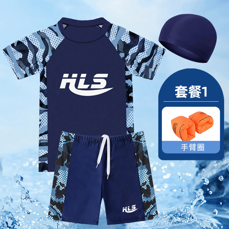 Troncos de natación para niños troncos de natación de secado rápido para niños Playa adolescentes troncos de natación profesionales entrenamiento medio y grandes niños Boxer shorts