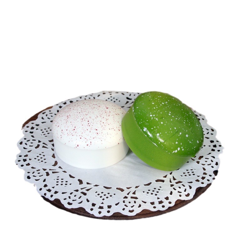 Juguete de rebote lento para morder pastel artificial, juguete de succión de dedos suave y húmedo, juguete de descompresión, modelo de pan artificial.