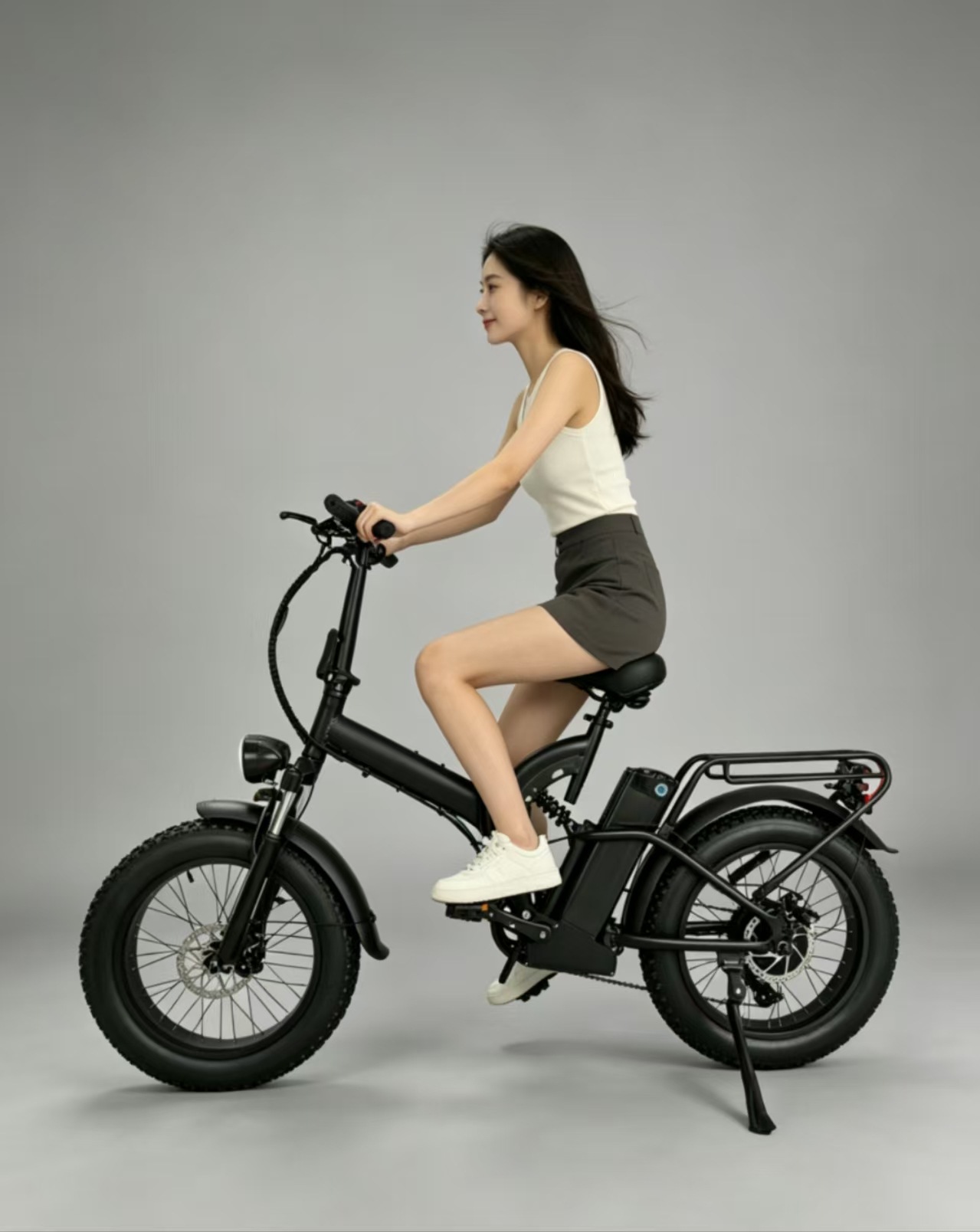 Take-out delivery electric vehicle assembly Snow Beach folding electric bicycle torque sensing power electric vehicle